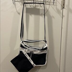 Lesportsac Black and White Crossbody Bag